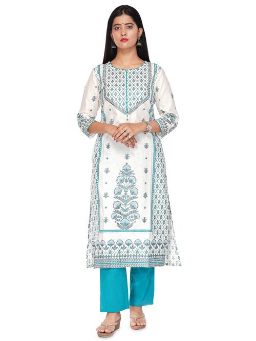printed kurta pant set - 17734009 - Very Small Image - 1