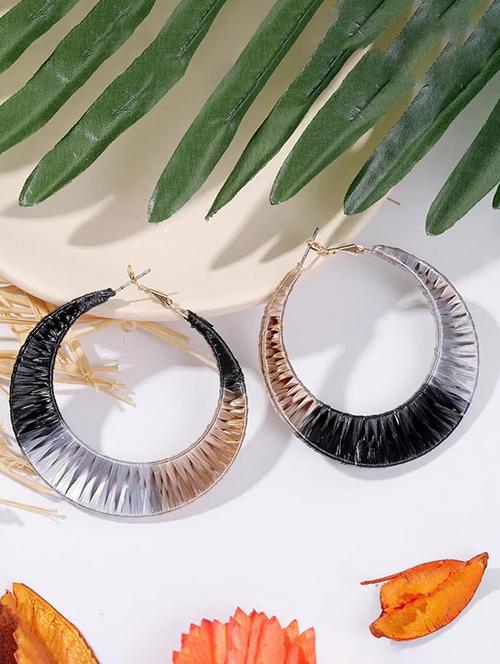 multi colored brass hoop earring - 17734034 - Very Small Image - 1