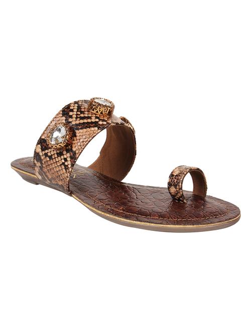 brown toe separator sandals - 17735450 - Very Small Image - 1