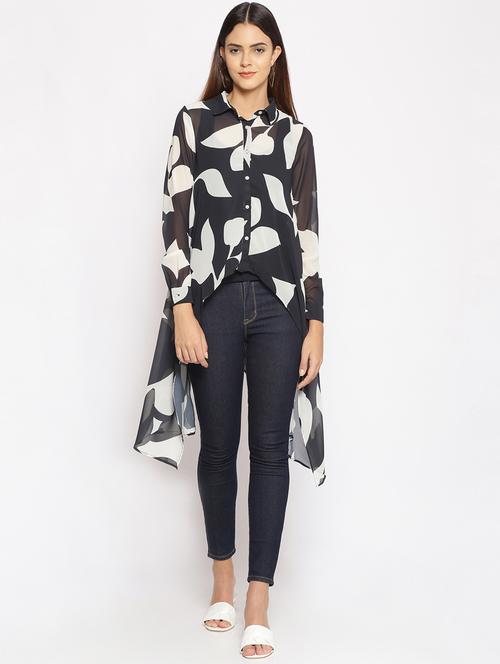 long sleeved high low shirt tunic - 17735909 - Very Small Image - 1