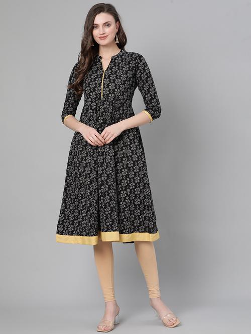 printed flared kurta - 17737122 - Very Small Image - 1