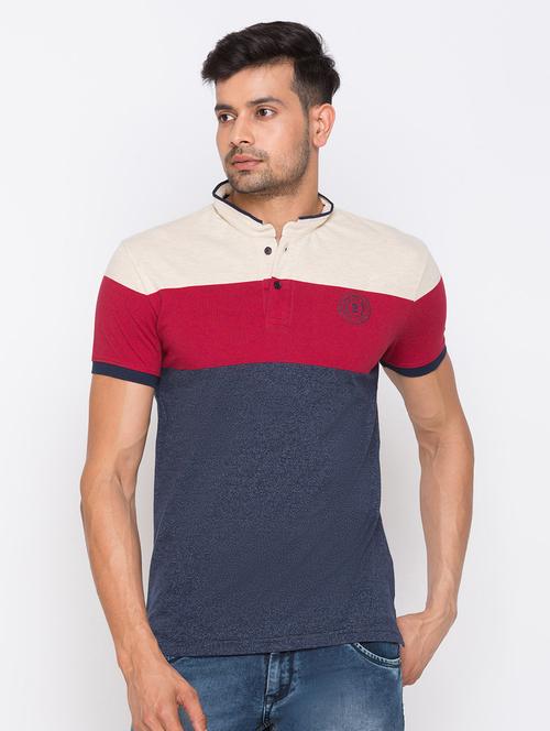multi colored striped polo t-shirt - 17737511 - Very Small Image - 1