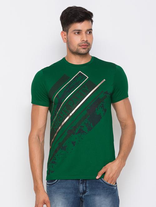 green front print t-shirt - 17737520 - Very Small Image - 1
