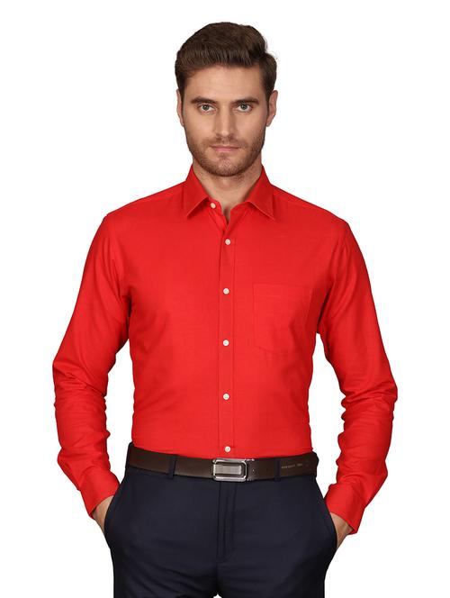 red solid formal shirt - 17738085 - Very Small Image - 1