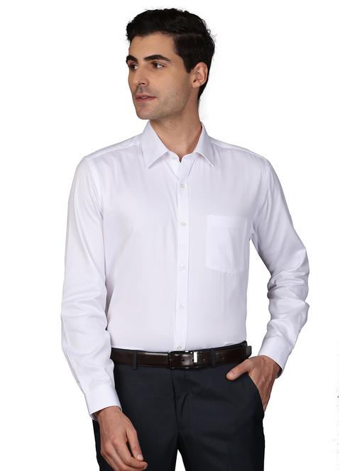 white self design formal shirt - 17738145 - Very Small Image - 1