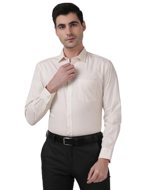 off white solid formal shirt - 17738163 - Very Small Image - 1