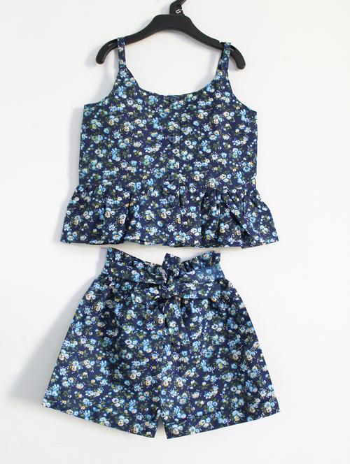 blue solid twin set - 17738373 - Very Small Image - 1