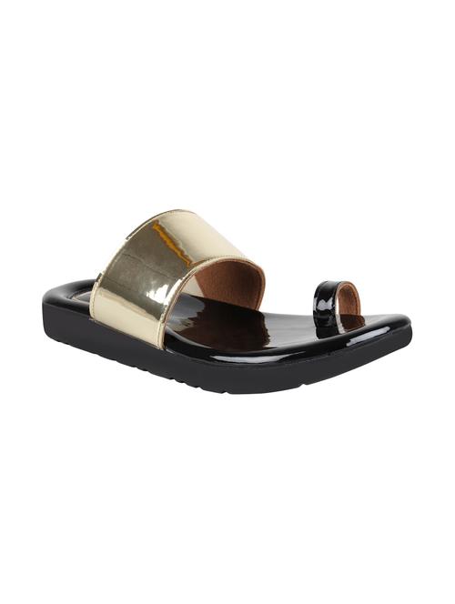 gold synthetic slip on sandals - 17738476 - Very Small Image - 1