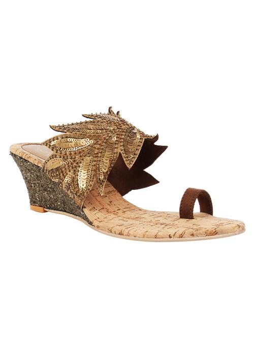 bronze suede slip on sandals - 17738610 - Very Small Image - 1