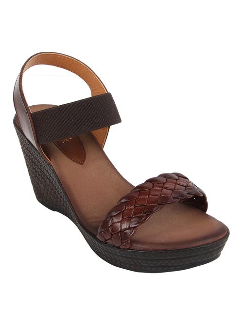 leather braided wedges - 17738699 - Very Small Image - 1