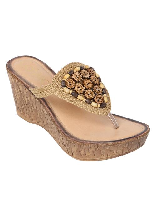 beige t-strap wedge - 17738708 - Very Small Image - 1