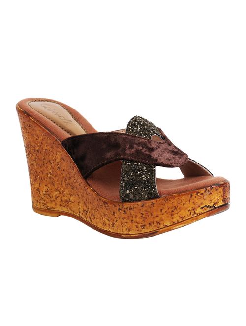glitter heel see-through sandals - 17738815 - Very Small Image - 1