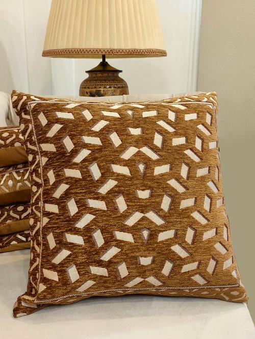 embellished brown cushion set of 5 - 17738944 - Very Small Image - 1