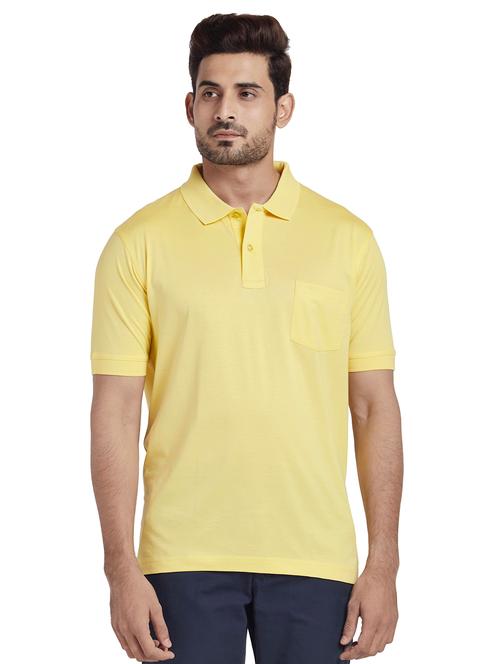 yellow solid polo t-shirt - 17739008 - Very Small Image - 1