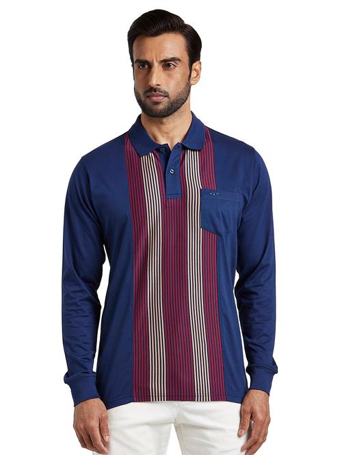blue striped polo t-shirt - 17739016 - Very Small Image - 1