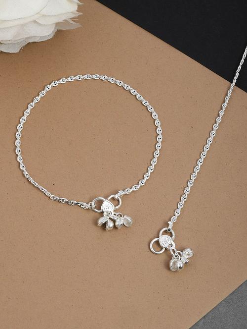 delicate chain silver plated anklet - 17739194 - Very Small Image - 1