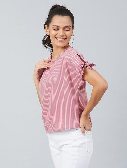 pink crepe regular top - 17739277 - Very Small Image - 1