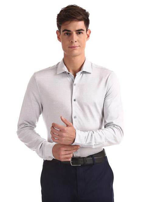 grey self design formal shirt - 17739352 - Very Small Image - 1