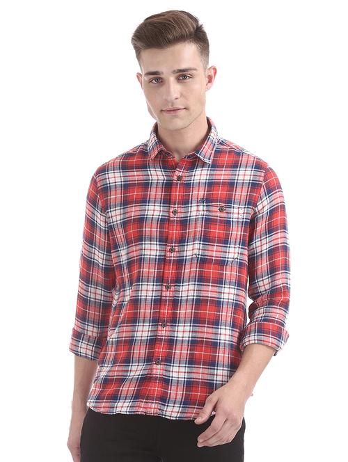 red checkered casual shirt - 17739467 - Very Small Image - 1