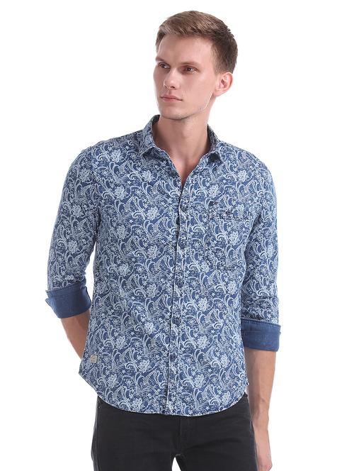 mens florals casual shirt - 17739511 - Very Small Image - 1