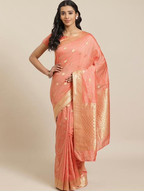 ethnic motifs maheshwari saree with blouse - 17739704 - Very Small Image - 1