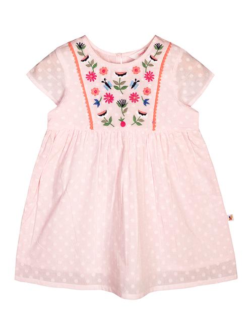 pink embroidered frock - 17740514 - Very Small Image - 1