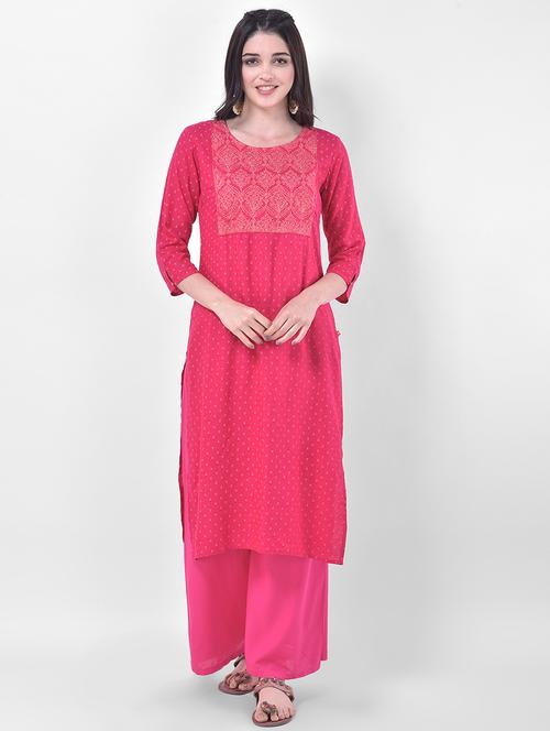 embroidered straight kurta - 17740950 - Very Small Image - 1