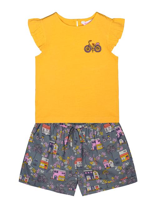 orange printed shorts set - 17741293 - Very Small Image - 1