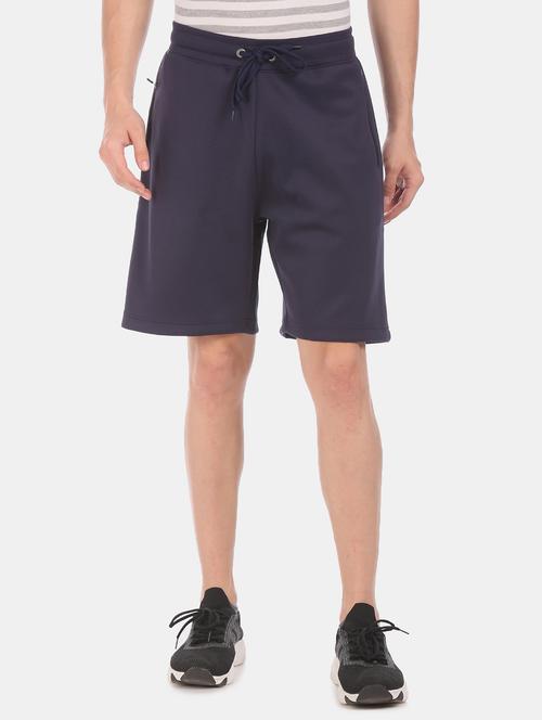 navy blue solid shorts - 17741479 - Very Small Image - 1