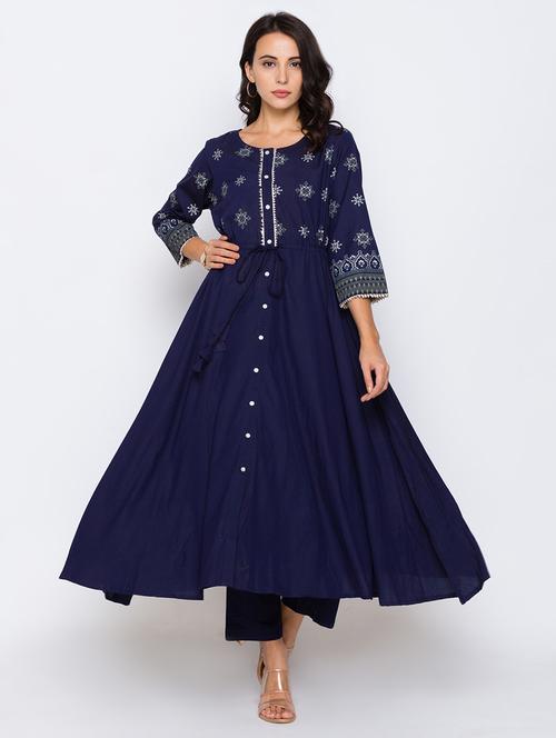women's flared kurta - 17742224 - Very Small Image - 1
