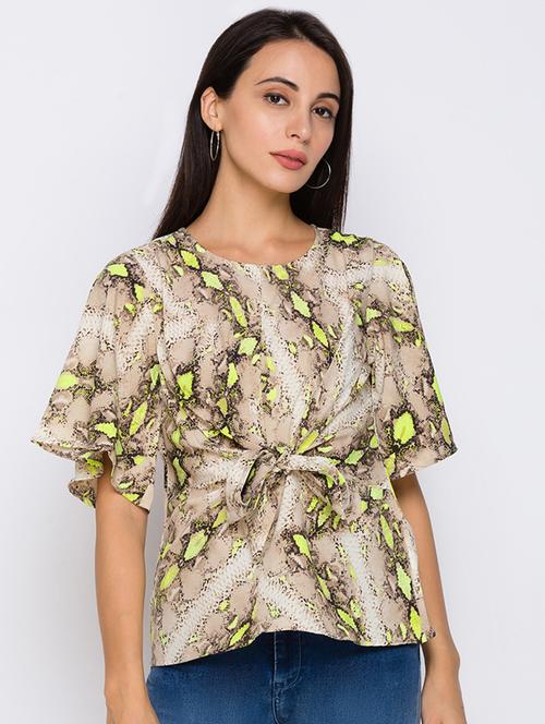 women's straight round neck top - 17742302 - Very Small Image - 1