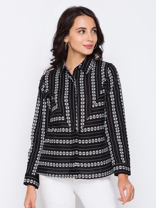 long sleeved floral top - 17742319 - Very Small Image - 1