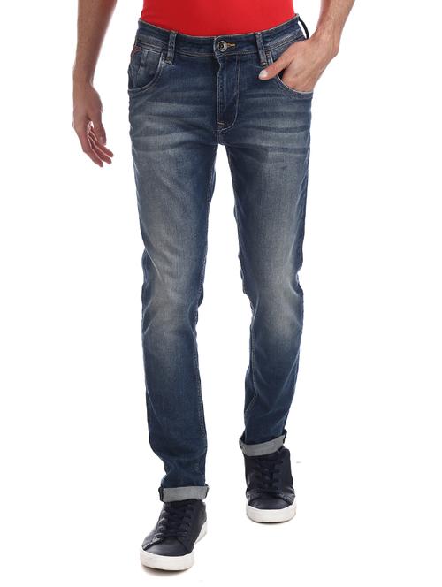 blue light washed denim jeans - 17742368 - Very Small Image - 1