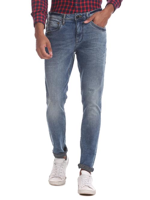 blue light washed denim jeans - 17742382 - Very Small Image - 1