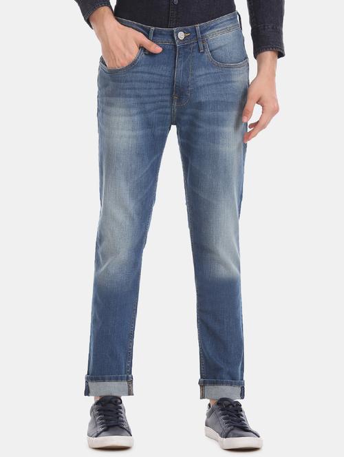 blue light washed denim jeans - 17742480 - Very Small Image - 1