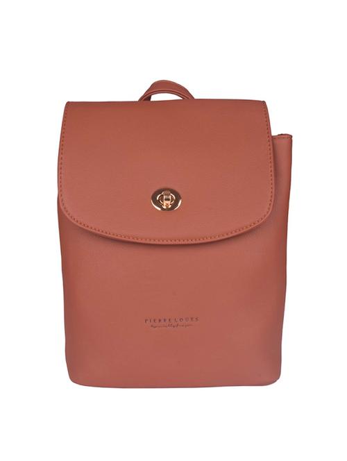 tan leatherette (pu) regular backpack - 17742608 - Very Small Image - 1