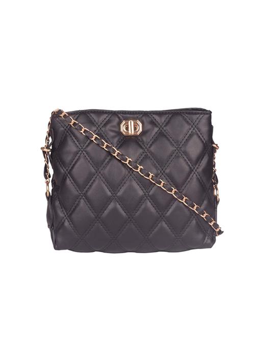 black leatherette (pu) sling bag - 17742613 - Very Small Image - 1