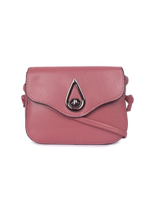 pink leatherette (pu) sling bag - 17742636 - Very Small Image - 1