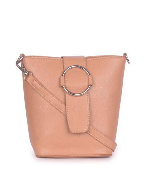 tan leatherette (pu) handbag - 17742647 - Very Small Image - 1
