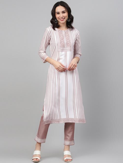 striped straight kurta - 17743971 - Very Small Image - 1