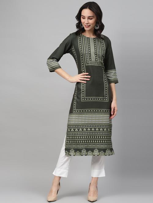 digital printed straight kurta - 17743973 - Very Small Image - 1