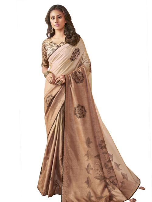 pastel printed saree - 17745115 - Very Small Image - 1