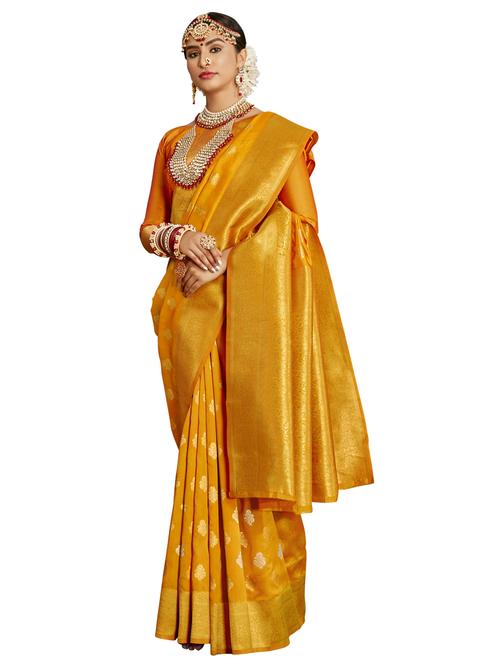 jacquard bordered saree with blouse - 17745265 - Very Small Image - 1