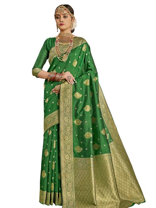 jacquard bordered saree with blouse - 17745266 - Very Small Image - 1