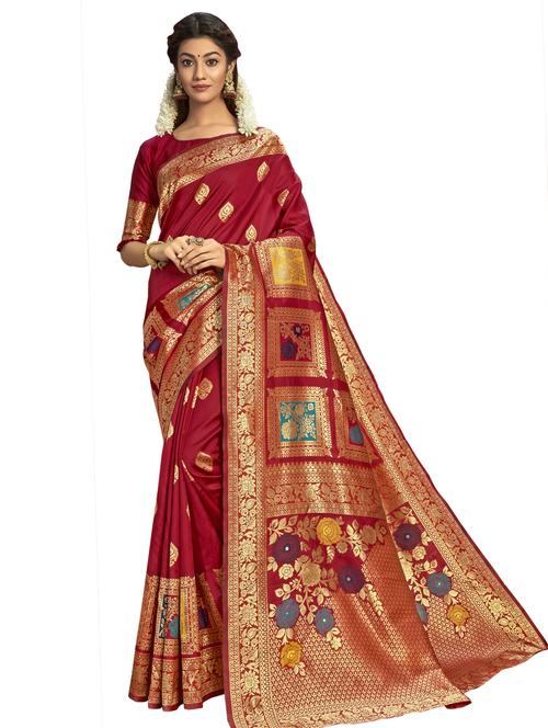 jacquard bordered saree - 17745298 - Very Small Image - 1