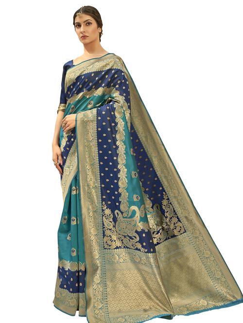 jacquard bordered saree - 17745302 - Very Small Image - 1