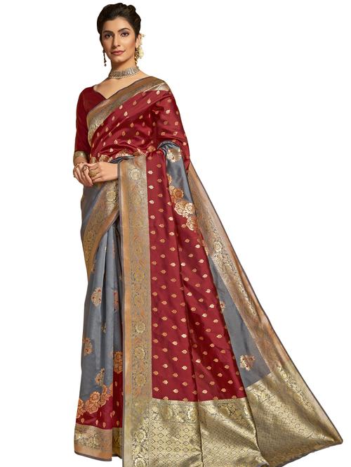 jacquard bordered saree - 17745311 - Very Small Image - 1