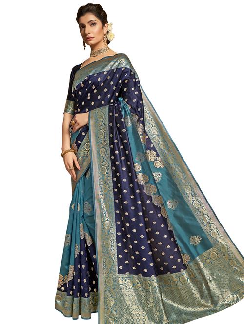 jacquard bordered saree - 17745312 - Very Small Image - 1