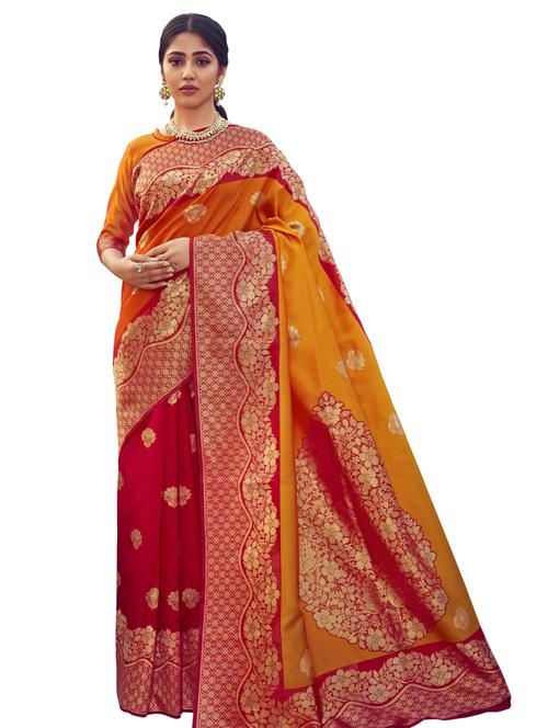 jacquard bordered saree - 17745322 - Very Small Image - 1