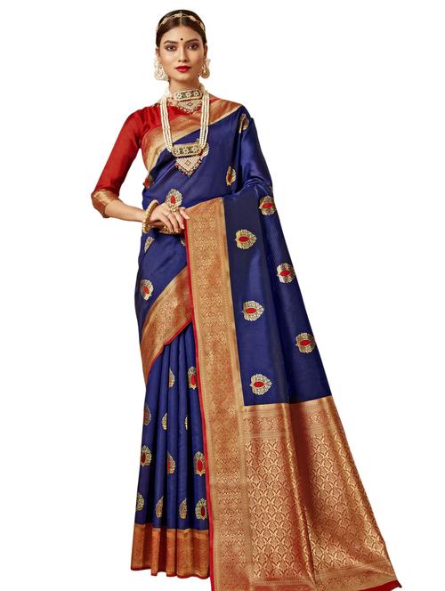 jacquard woven saree with blouse - 17745391 - Very Small Image - 1